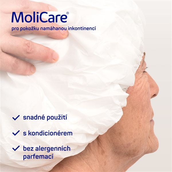 Molicare Skin čepice se šamponem a kondicionerem