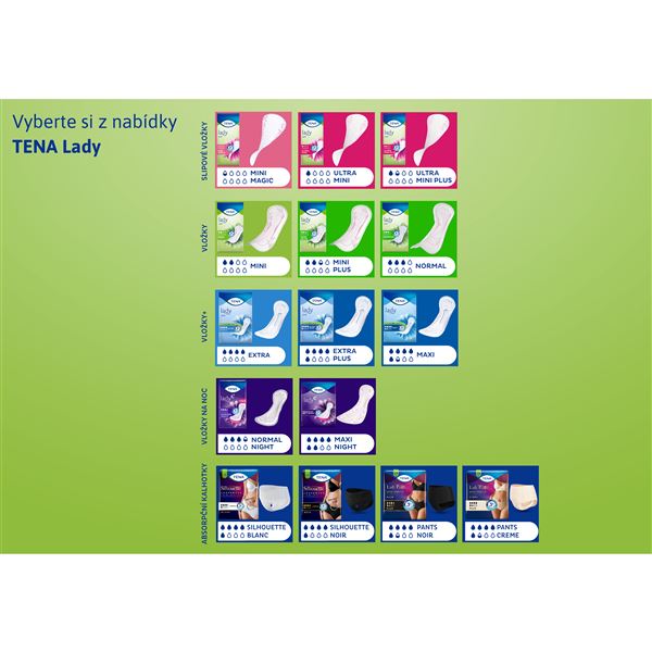 Vložky TENA Lady Slim Mini Magic 34 ks + dárek