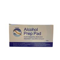 Alkohol prep pad - gáza napuštěná izopropylalkoholem, rozměr 65 x 30 mm, 100 ks