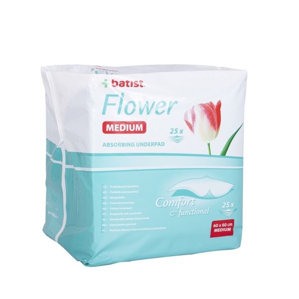 Absorpční podložky FLOWER pod pacienta 60x60