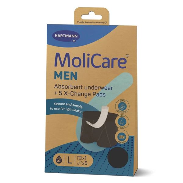 Molicare Men pratelné boxerky vel. L + 5 vložek