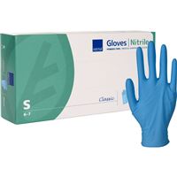 Rukavice Nitril Classic S, nepudrované, modré, 100 ks/bal