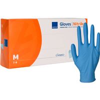 Rukavice Nitril Classic M, nepudrované, modré, 100 ks/bal