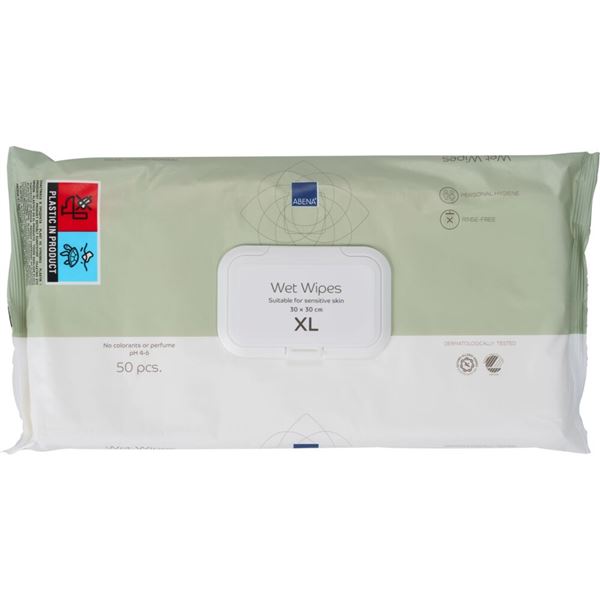 Abena vlhčené ubrousky XL 30x30, bal.50ks
