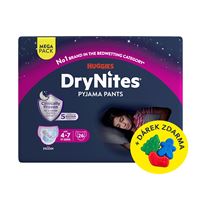 Navlékací kalhotky DryNites Mega pro dívky 4-7 let, 26ks
