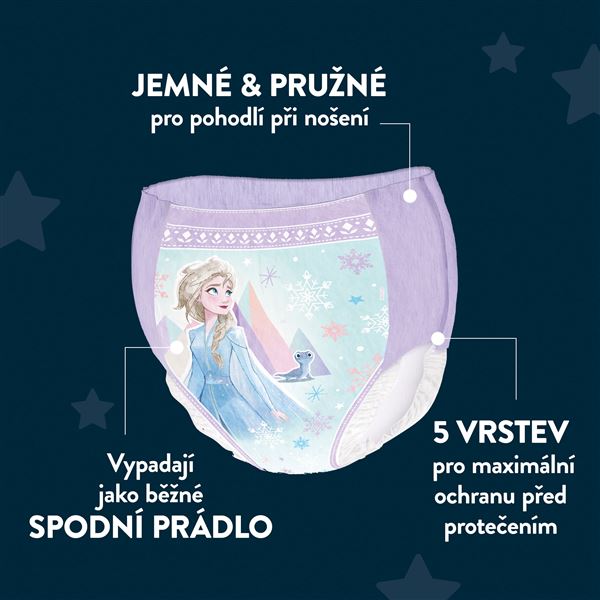 Navlékací kalhotky DryNites Mega pro dívky 4-7 let, 26ks