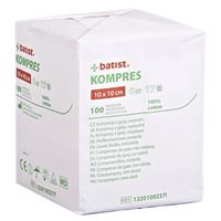 Kompresy gáza 10x10cm,100ks Batist nesteril.