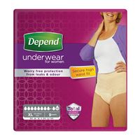 Depend Maximum XL pro ženy vyšší pas 9 ks Depend Maximum XL pro ženy vyšší pas 9 ks