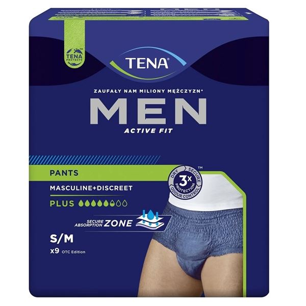 Tena Men Pants Plus Blue S/M 9 ks
