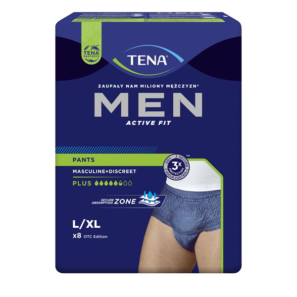 TENA Men Pants Plus Blue L/XL 8 ks