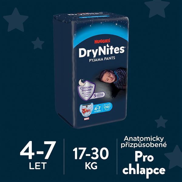DryNites pro chlapce 4-7 let 10 ks
