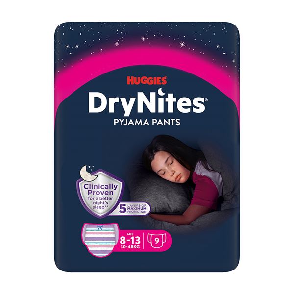 DryNites pro dívky 8-13 let 9 ks