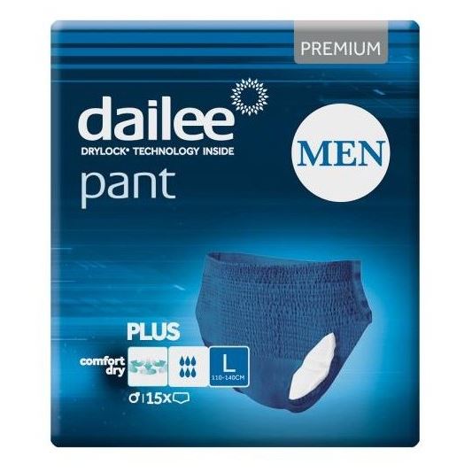 Dailee Pants Premium Plus Men L Blue 15 ks