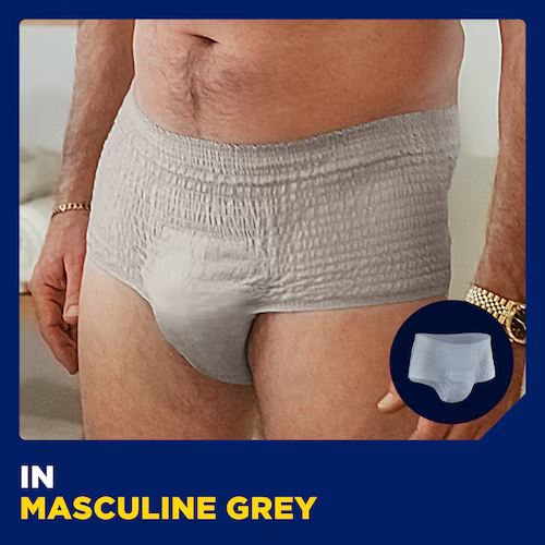 Kalhotky navlékací Tena Men Pants Normal Grey L/XL