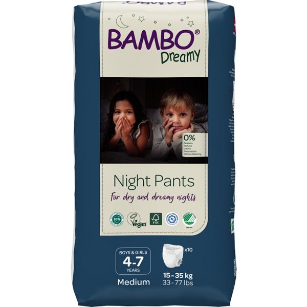 Kalhotky dětské Bambo Dreamy Night Pants 4-7 let unisex