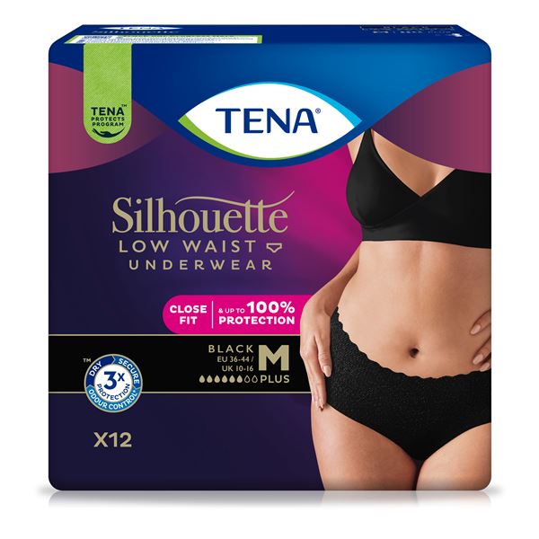 TENA Silhuette Plus Low Waist Black M 