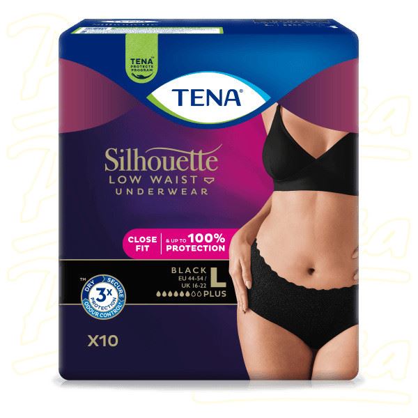 TENA Silhuette Plus Low Waist Black L