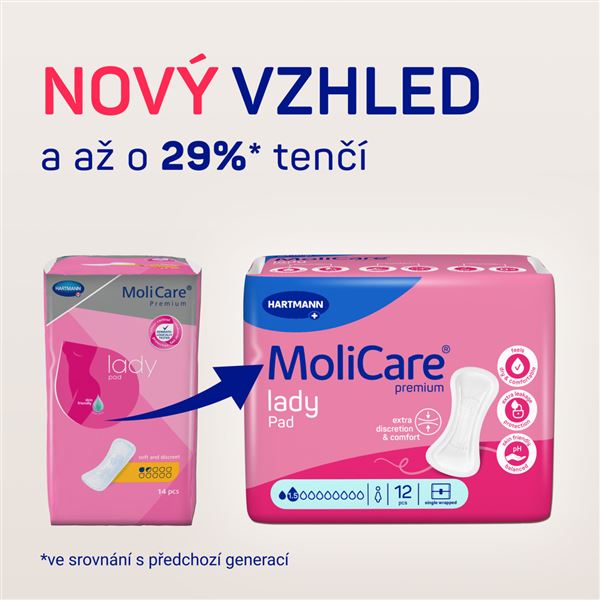 Vložky MoliCare Lady 1,5 kapky Micro