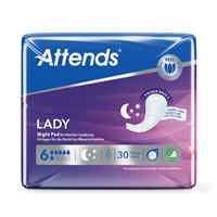 Vložky absorbční Attends Lady Night Pad 6 kapek