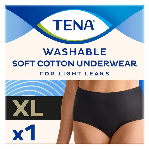 TENA dámské pratelné inkon. kalhotky, černé, vel. XL + deštník