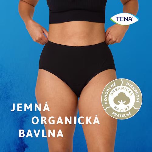 TENA dámské pratelné inkon. kalhotky, černé, vel. XL + deštník