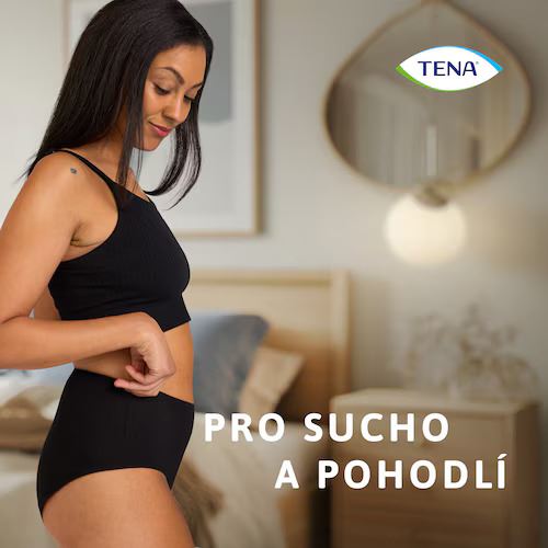 TENA dámské pratelné inkon. kalhotky, černé, vel. XL + deštník