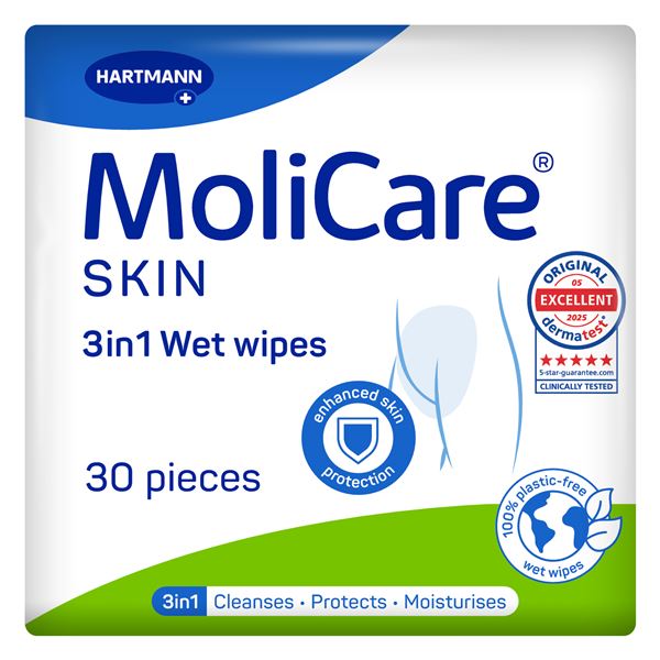 Molicare skin vlhčené ubrousky 3v1 30 ks